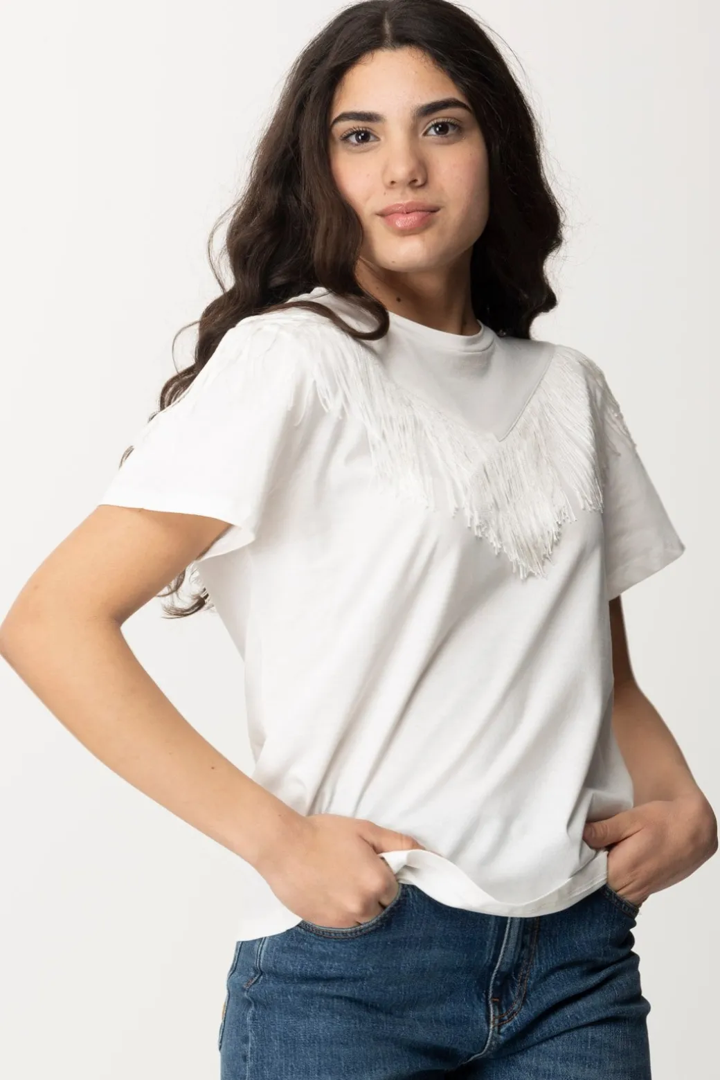 Donna Pinko T-shirt con Frange
