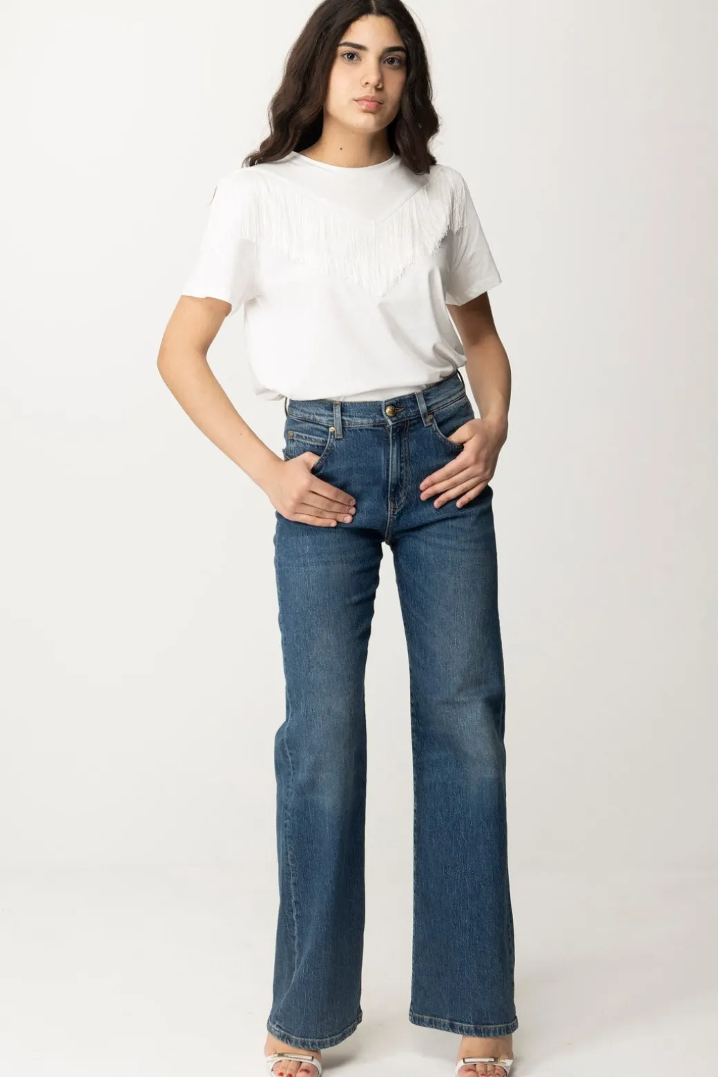 Donna Pinko T-shirt con Frange