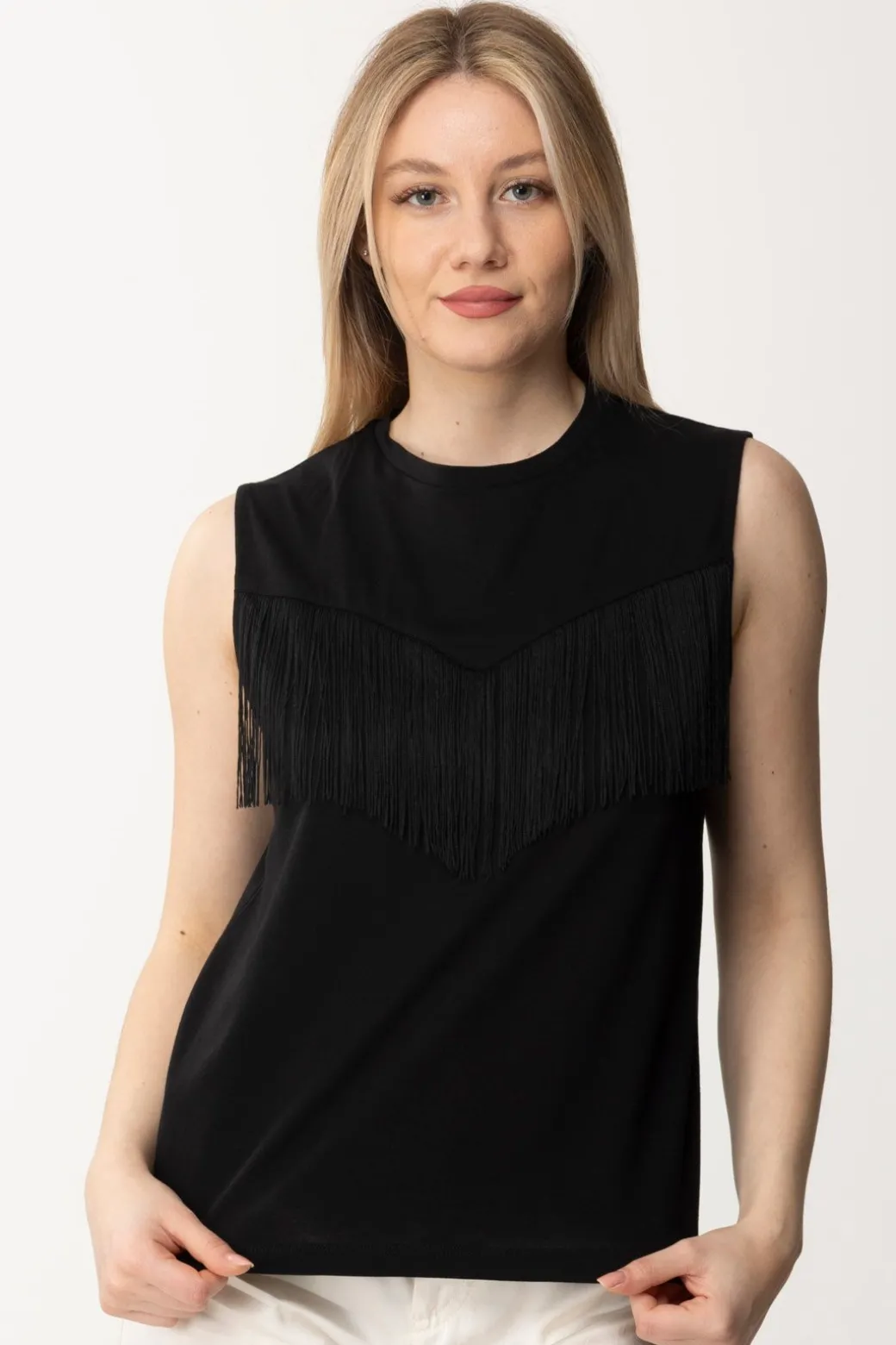 Donna Pinko T-shirt con Frange