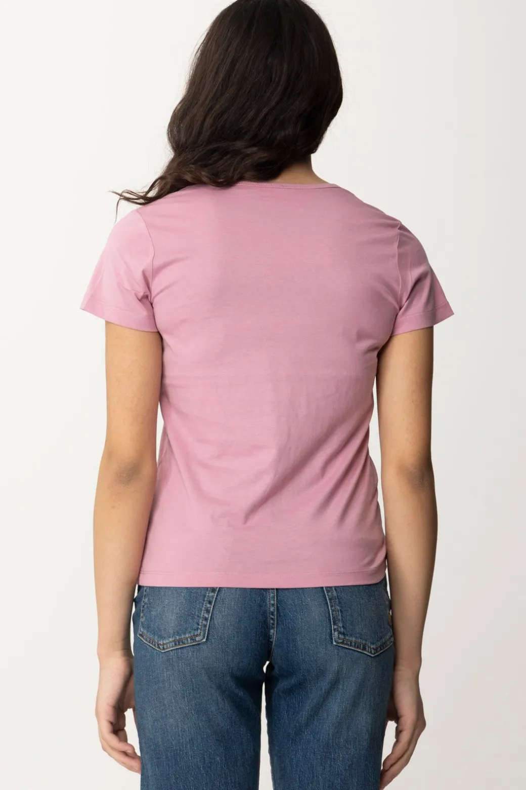 Donna Pinko T-shirt con Scollo a V e Logo Ricamato