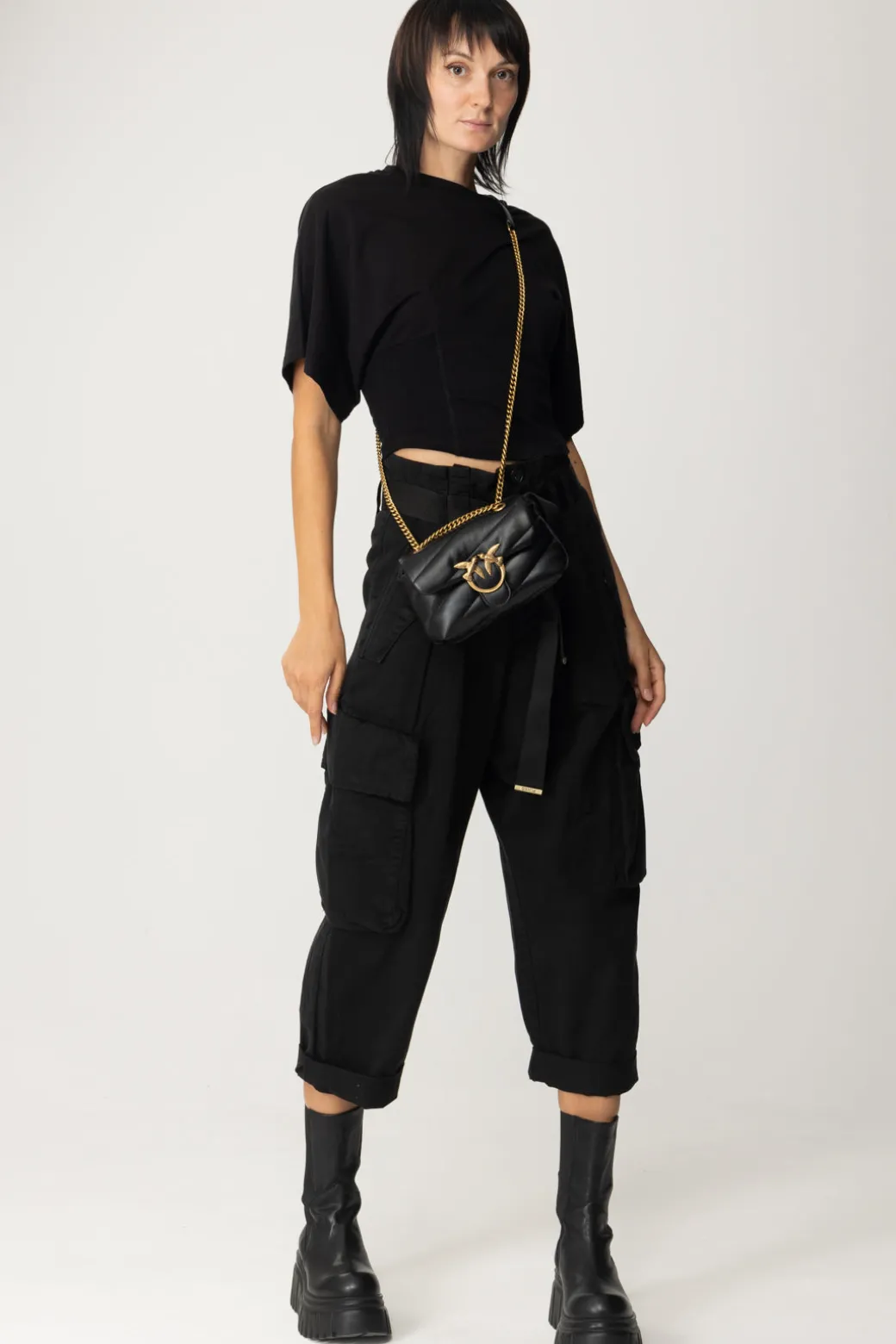 Donna Pinko T-shirt Corta con Maniche Ampie