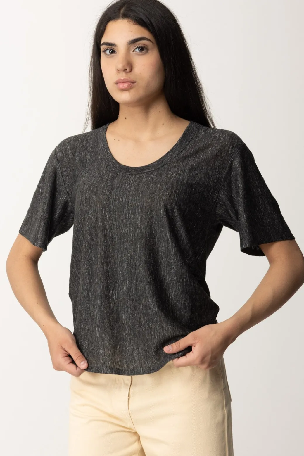 Donna Pinko T-shirt Over In Lino