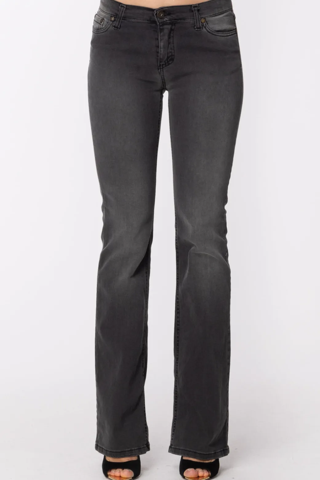 Donna Please Jeans a Vita Bassa Leggermente Svasati