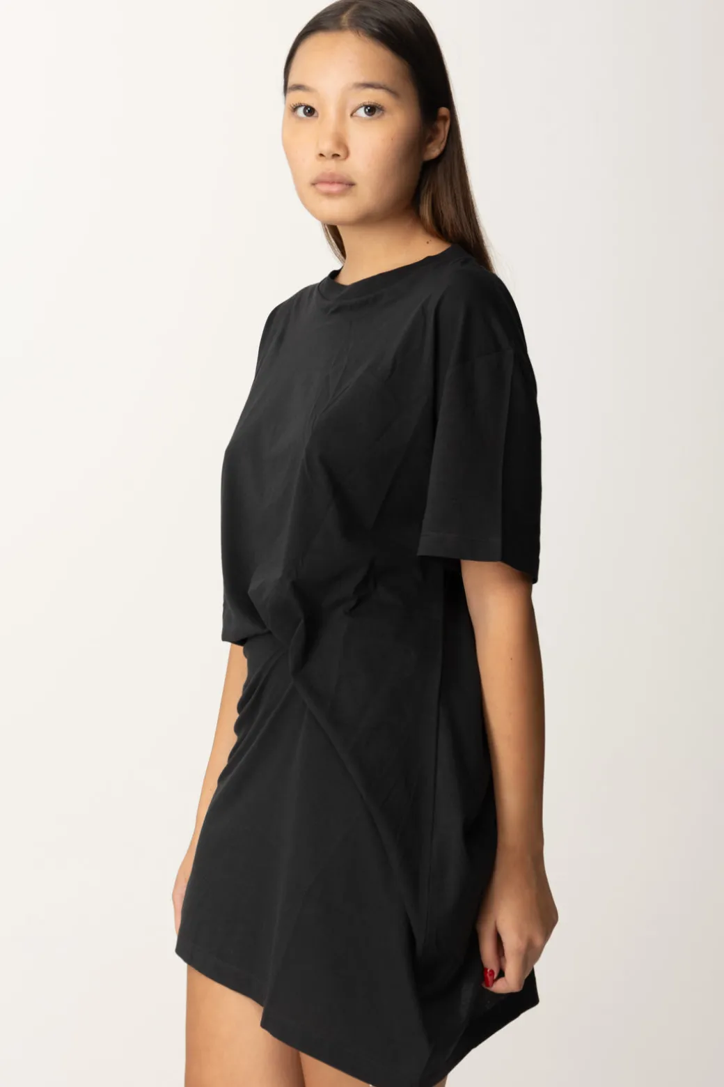 Donna Replay Mini Abiti N Jersey con Drappeggio