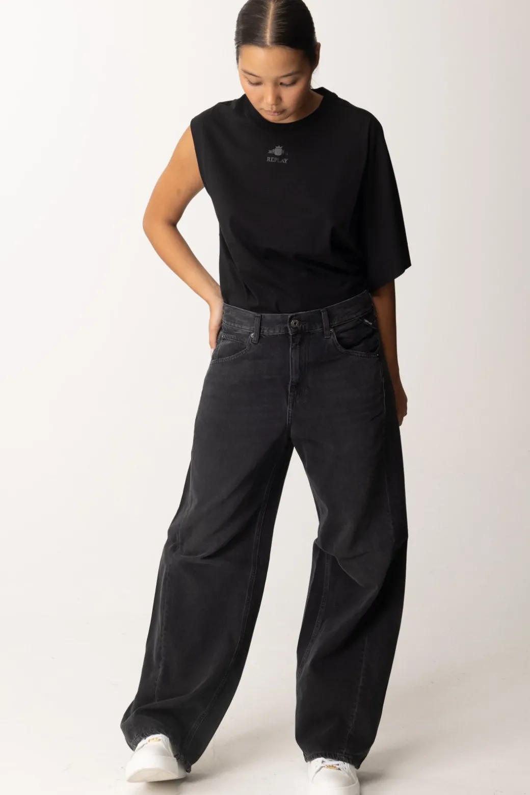 Donna Replay Narja Baggy-fit Jeans