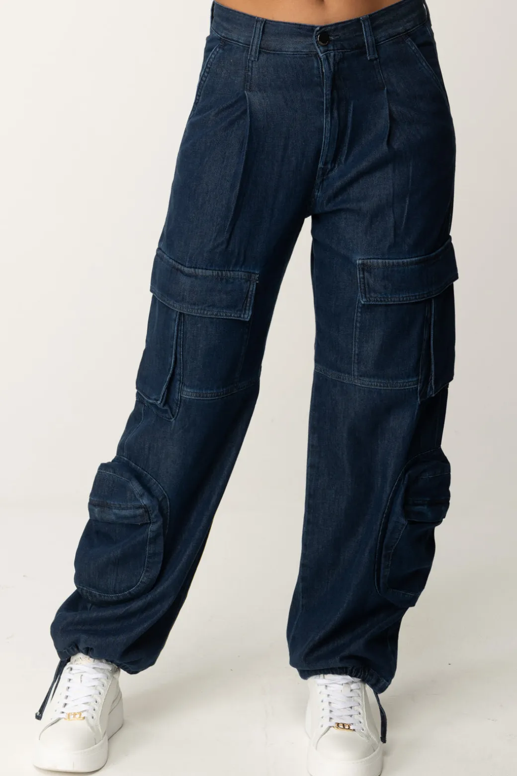 Donna Replay Pantaloni Cargo In Jeans