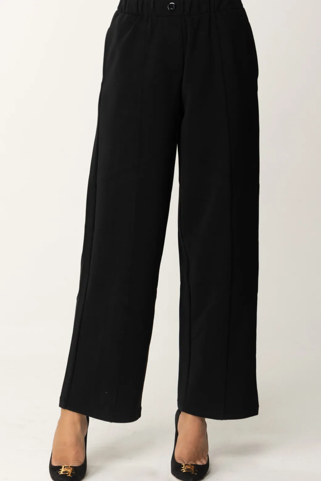 Donna Replay Pantaloni Larghi a Vita Alta