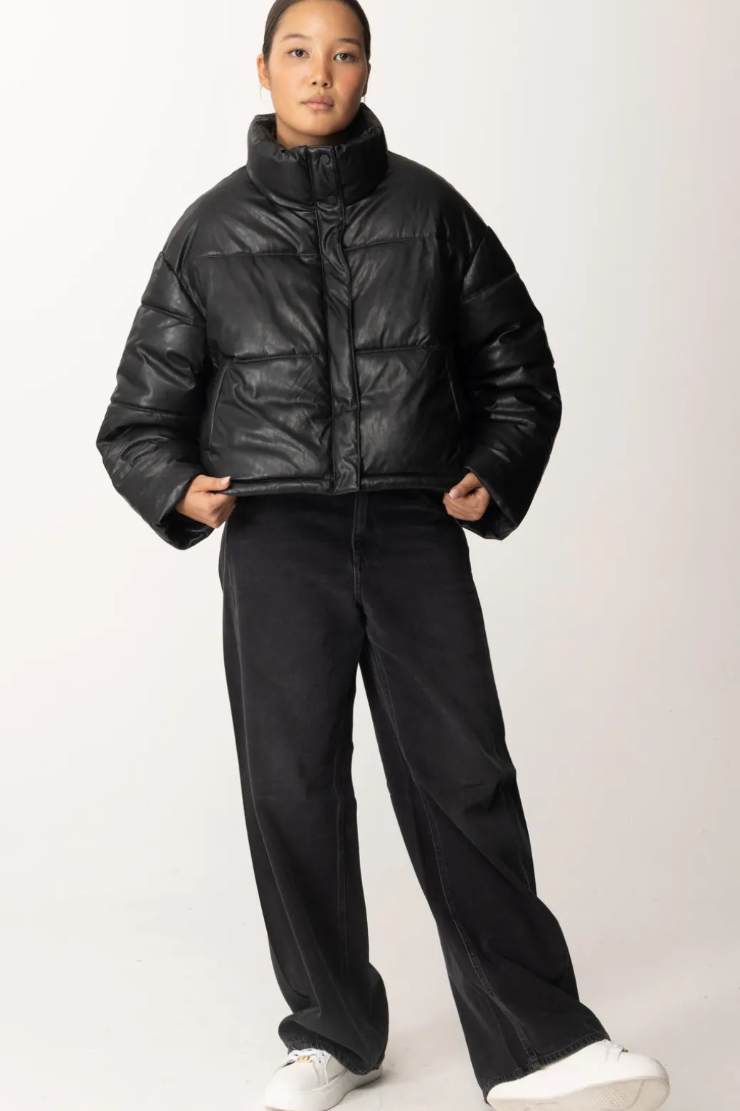 Donna Replay Piumino Crop Imbottito