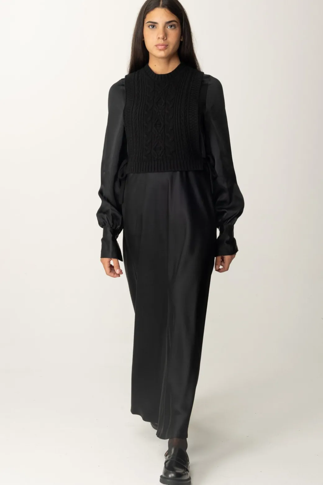 Donna Semicouture Abito Mirian con Gilet
