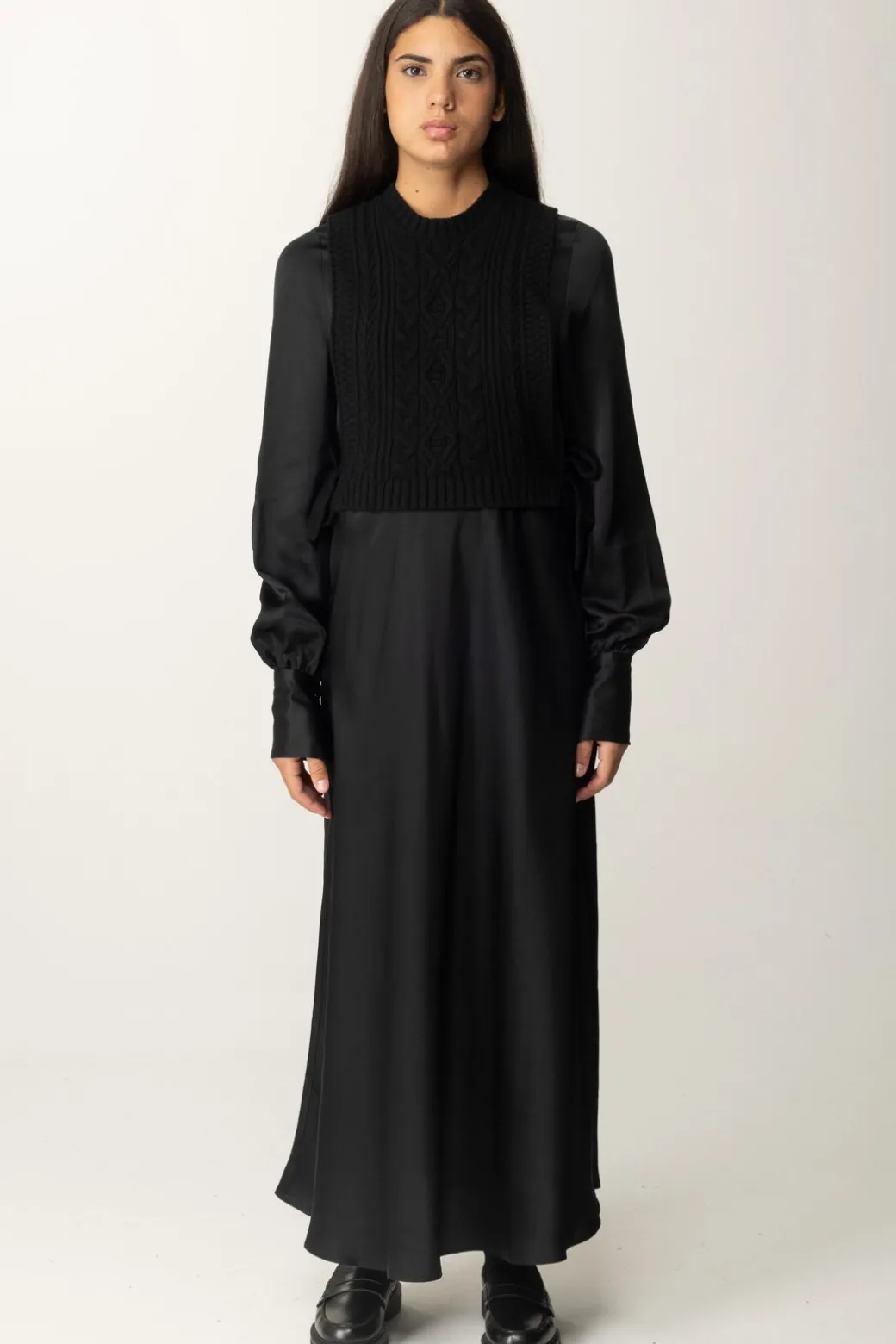 Donna Semicouture Abito Mirian con Gilet