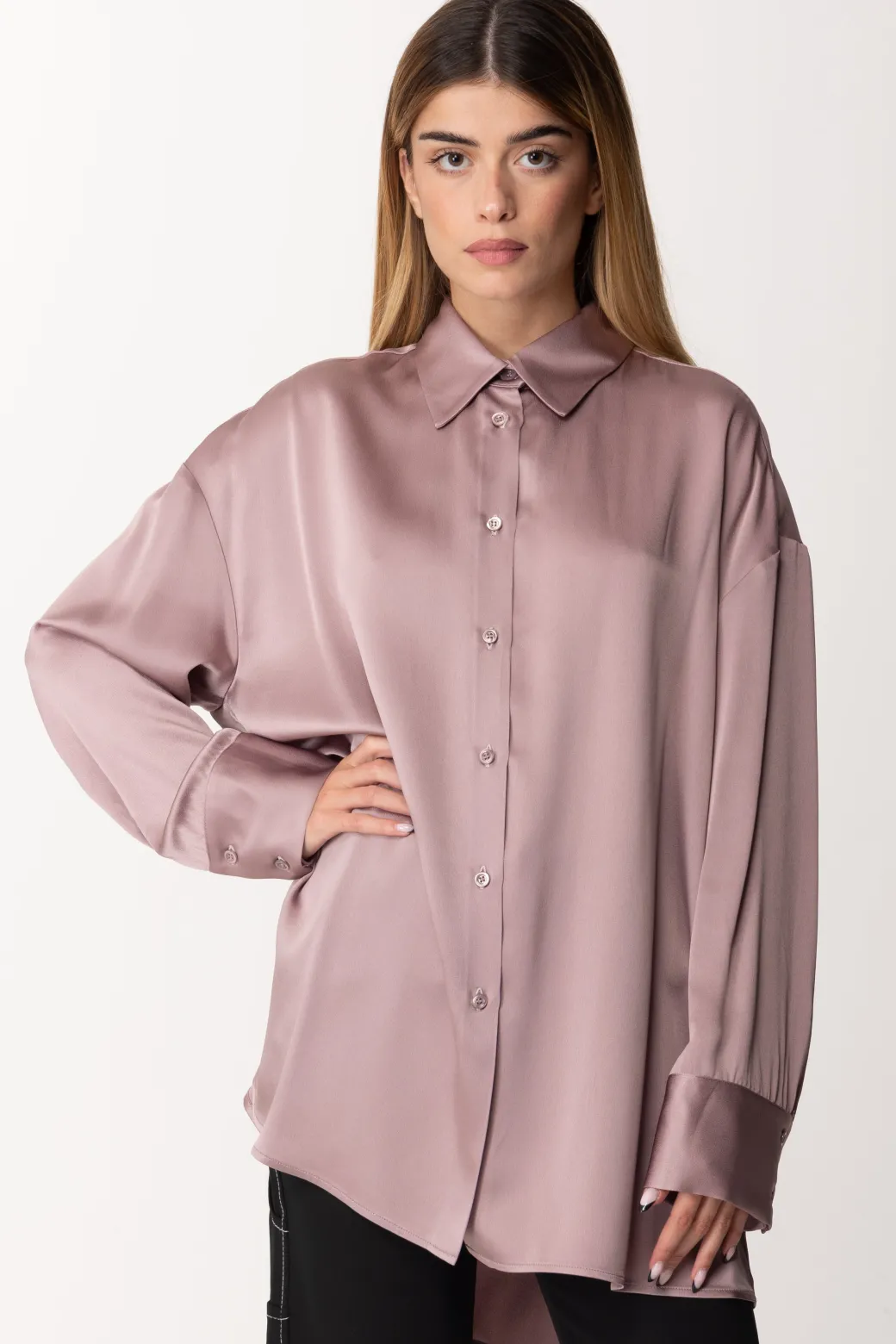 Donna Semicouture Camicia Satinata