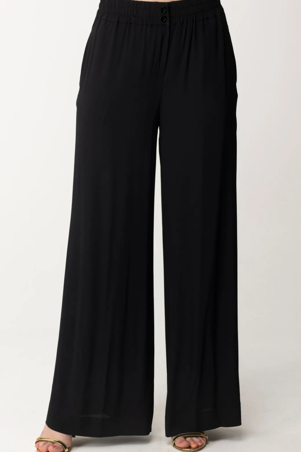 Donna Semicouture Pantaloni Palazzo Fluidi Athena