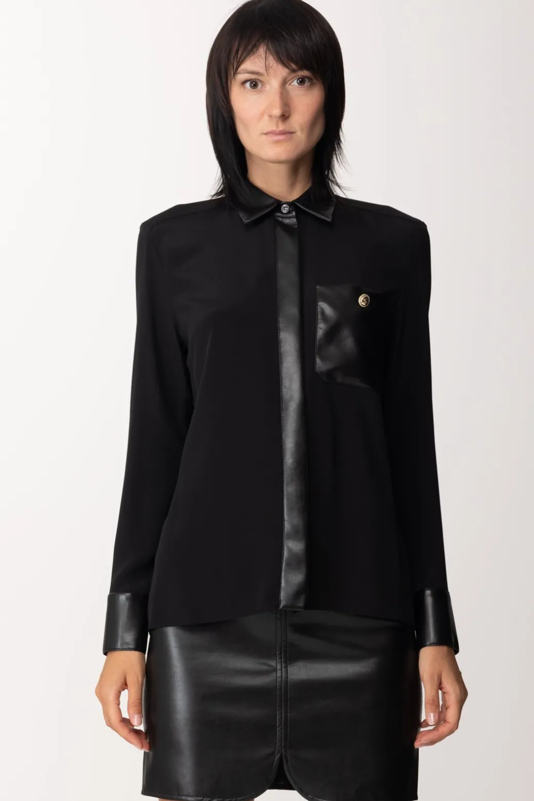 Donna Simona Corsellini Camicia con Dettagli Spalmati