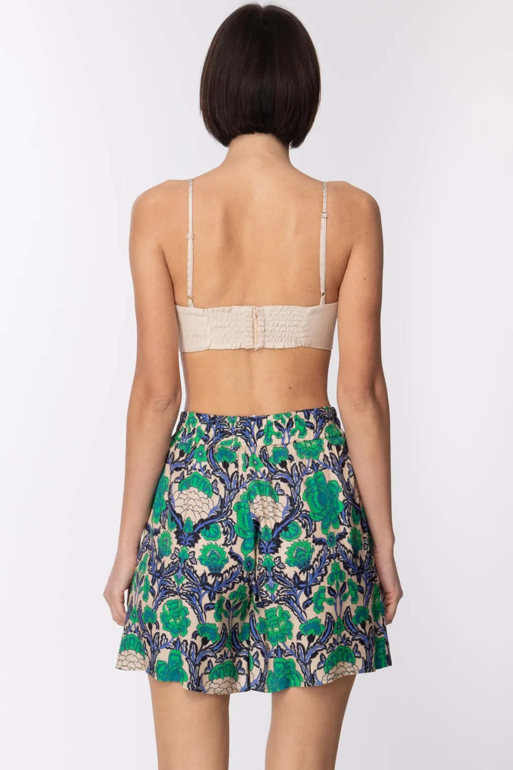 Donna Simona Corsellini Crop Top con Coppe Effetto Bustier