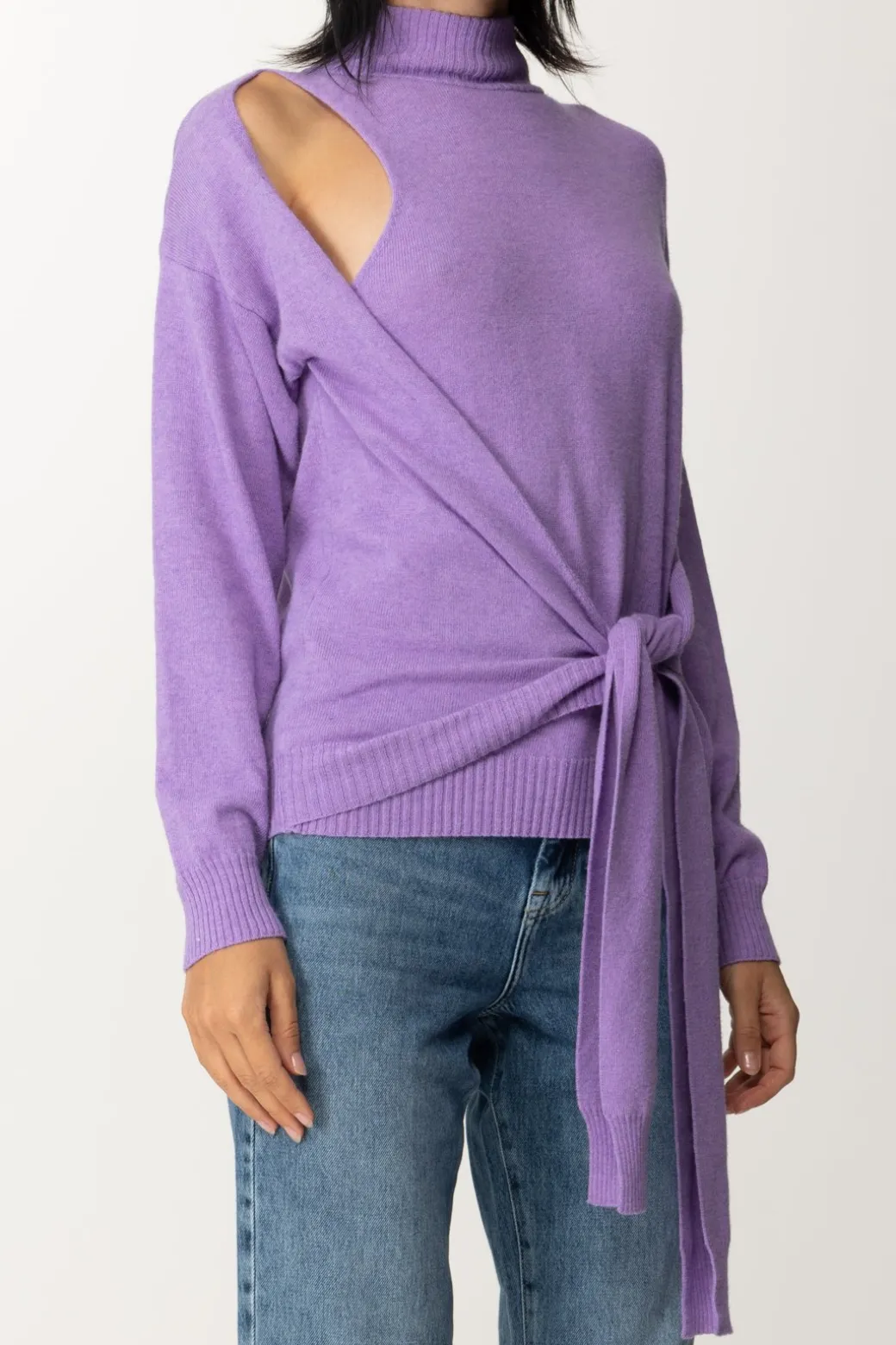 Donna Simona Corsellini Maglia a Lupetto con Nodo