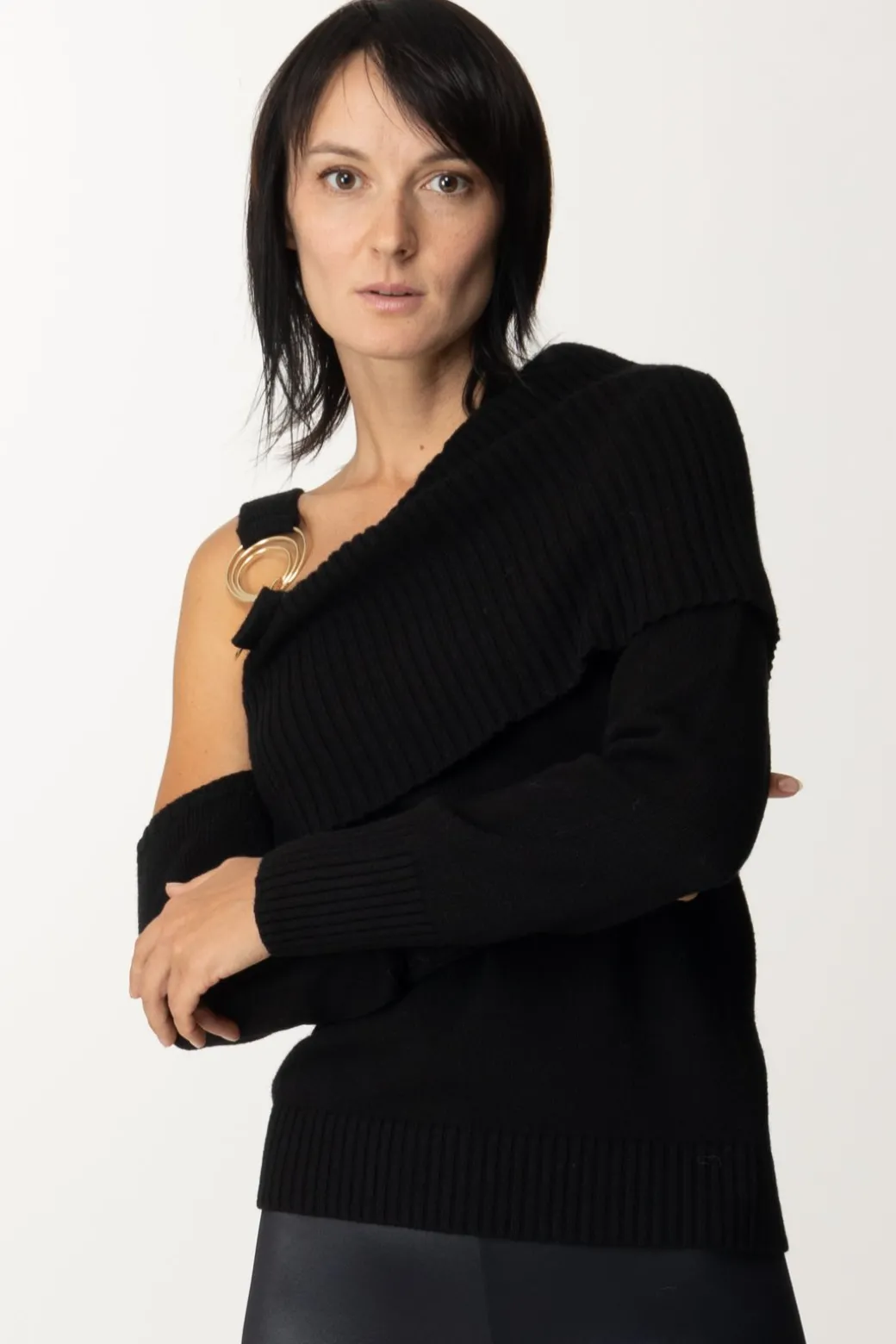 Donna Simona Corsellini Maglia Monospalla con Gioiello