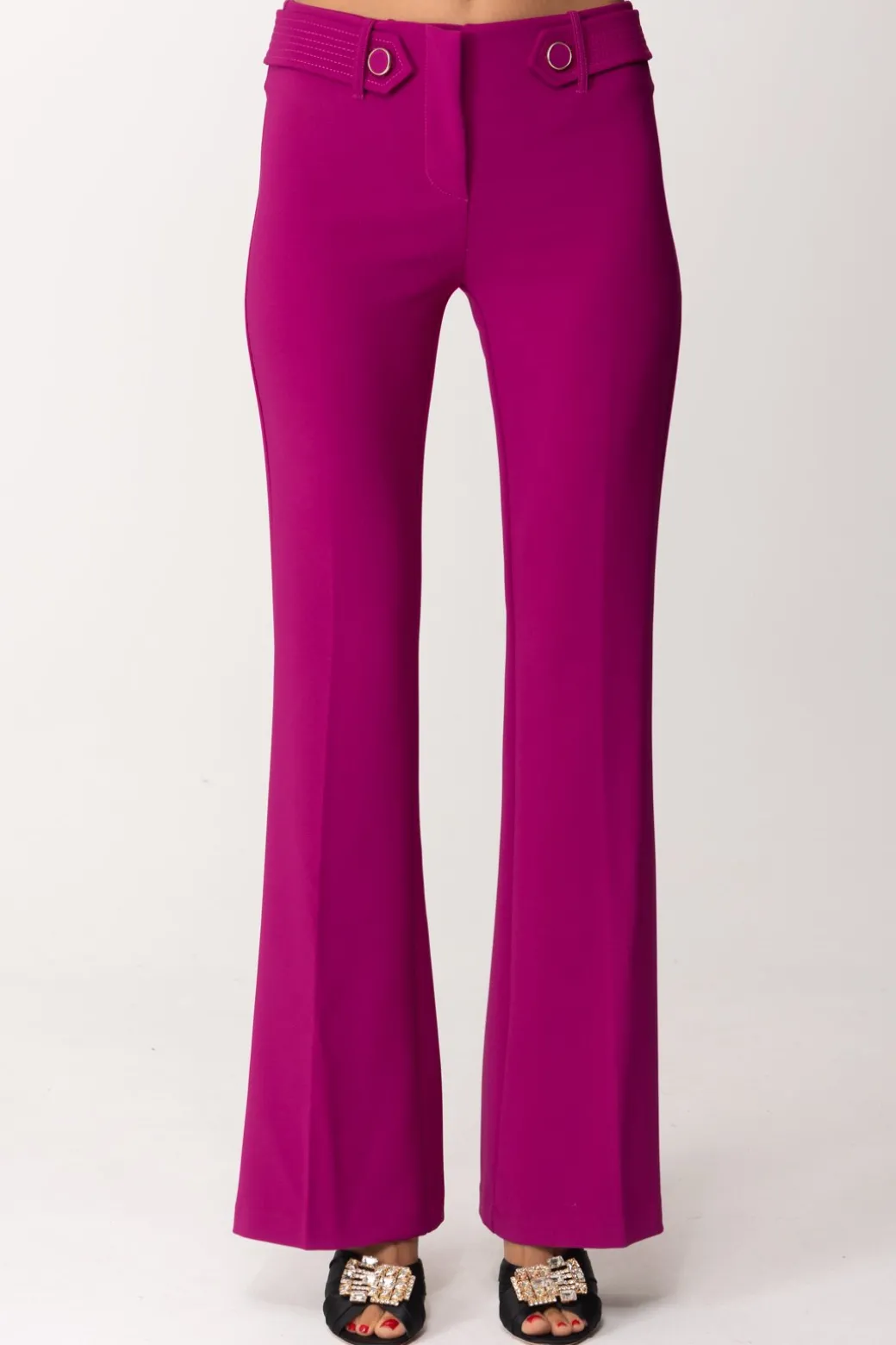 Donna Simona Corsellini Pantaloni con Accessorio In Vita