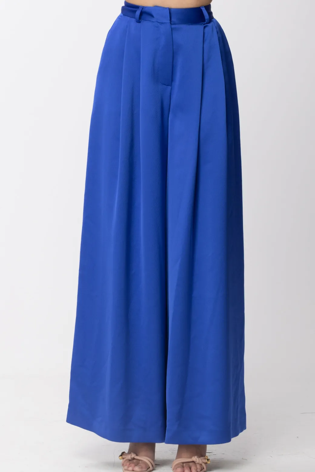 Donna Simona Corsellini Pantaloni Palazzo a Vita Alta