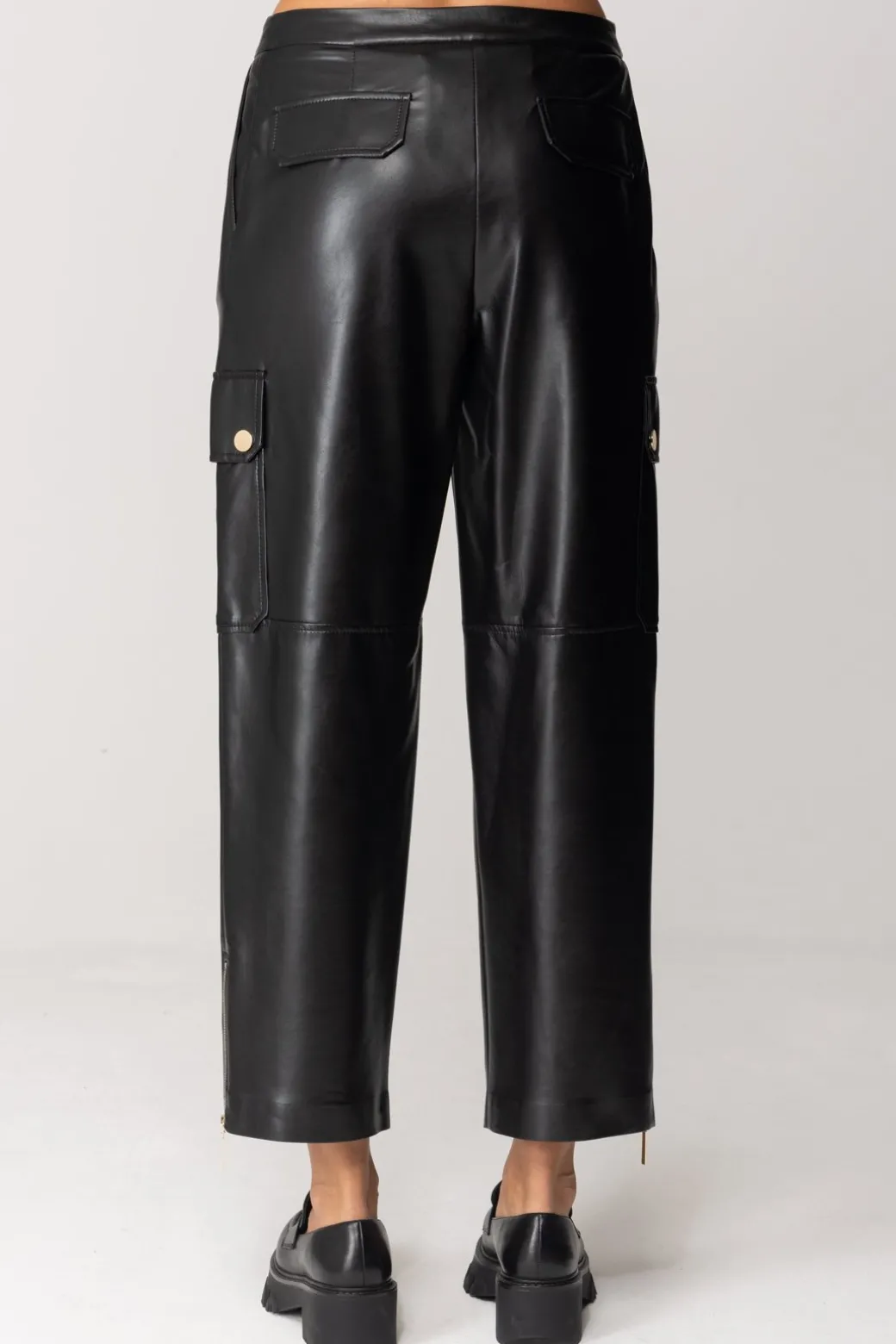 Donna Simona Corsellini Pantaloni Wide Leg con Tasche e Zip