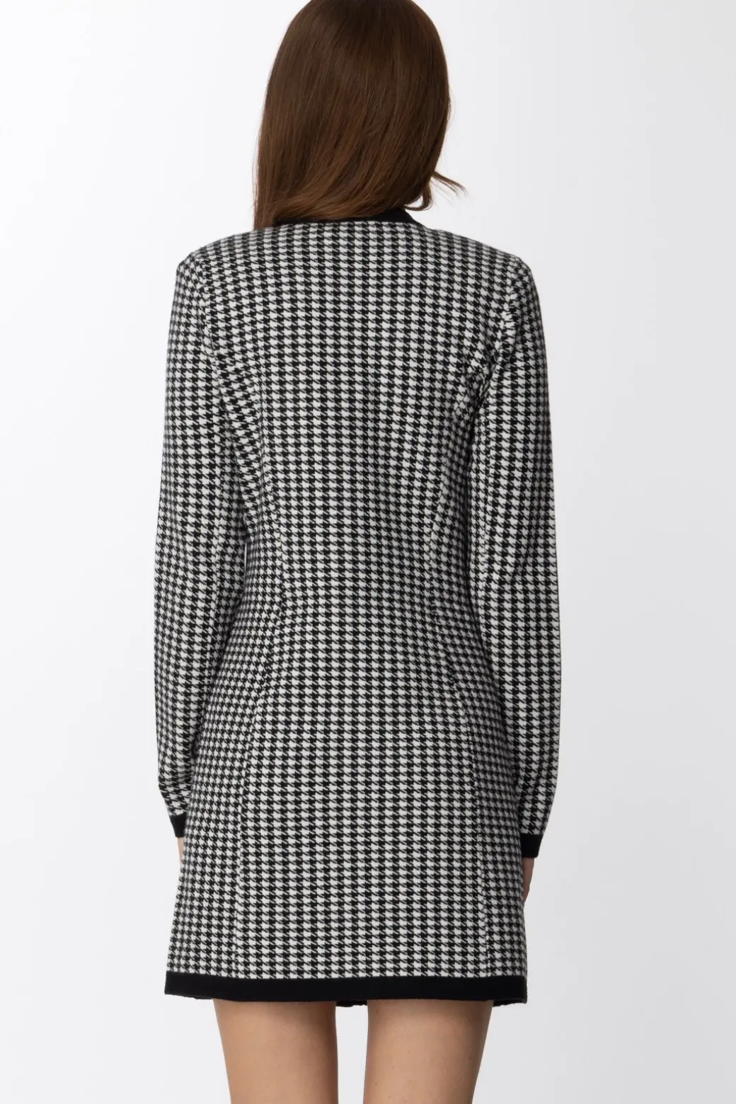 Donna Twin-set Abito con Stampa Pied De Poule
