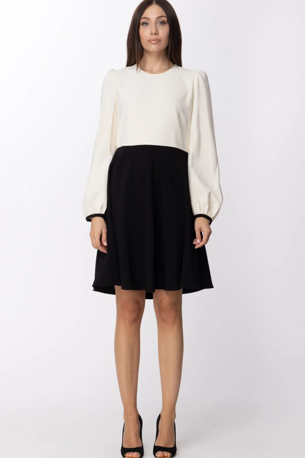 Donna Twin-set Abito In Maglia con Cinturino Di Perle