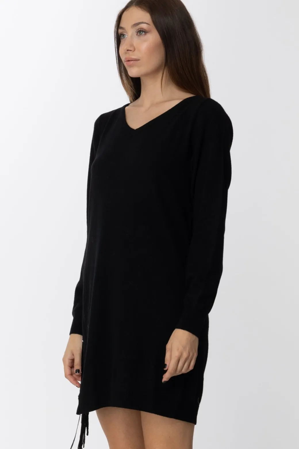 Donna Twin-set Abito In Maglia con Frange