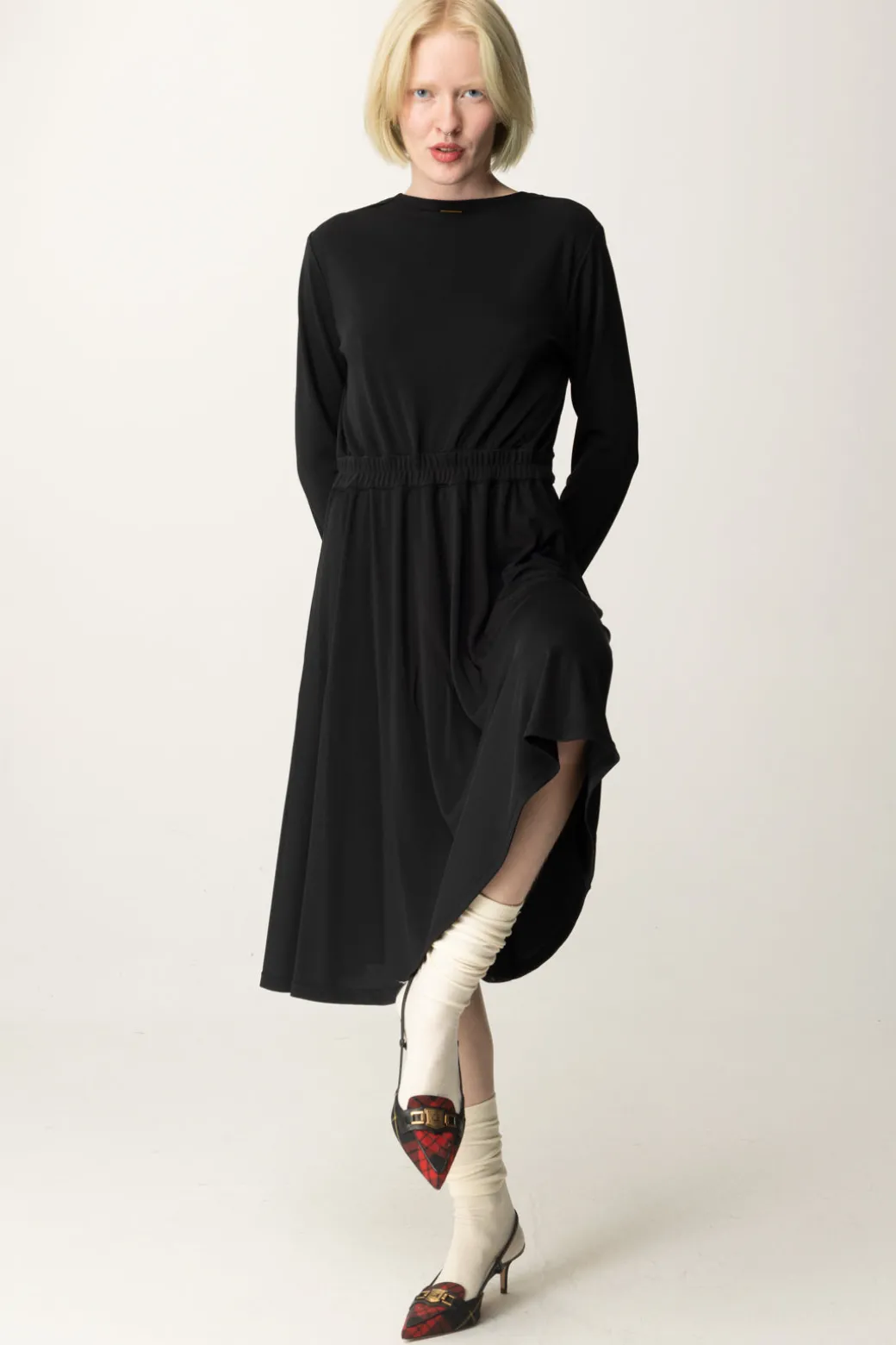 Donna Twin-set Abito Longuette In Jersey Crêpe