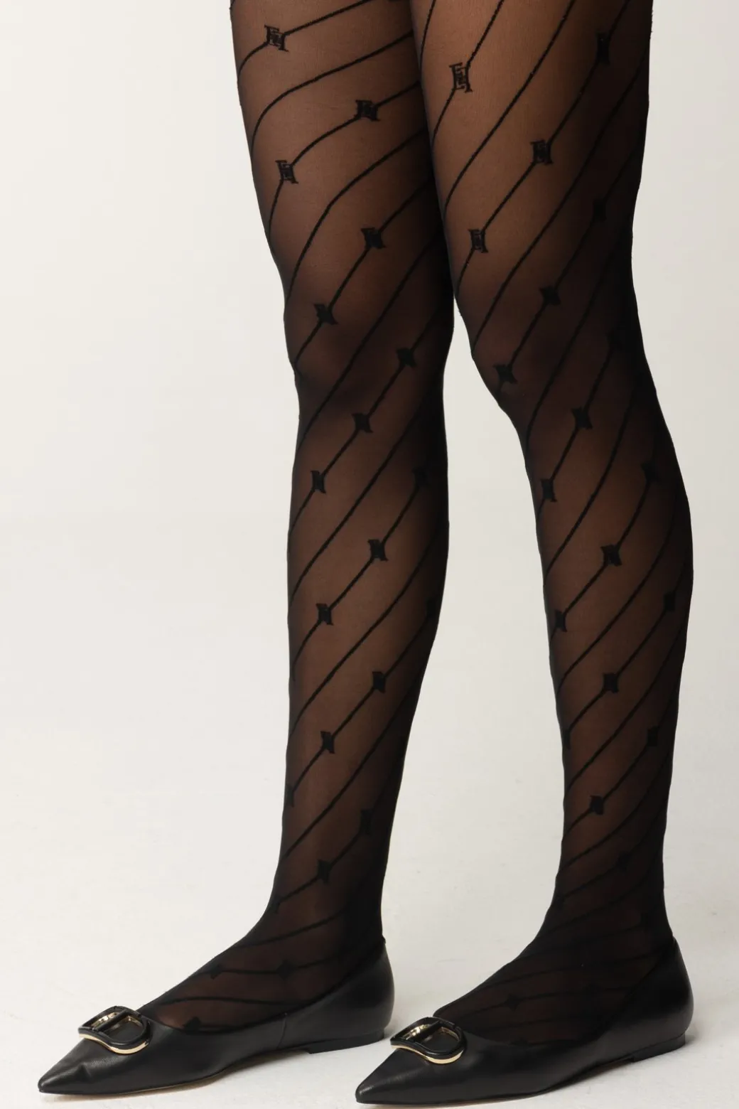Donna Twin-set Ballerine In Pelle con Punta Sfilata