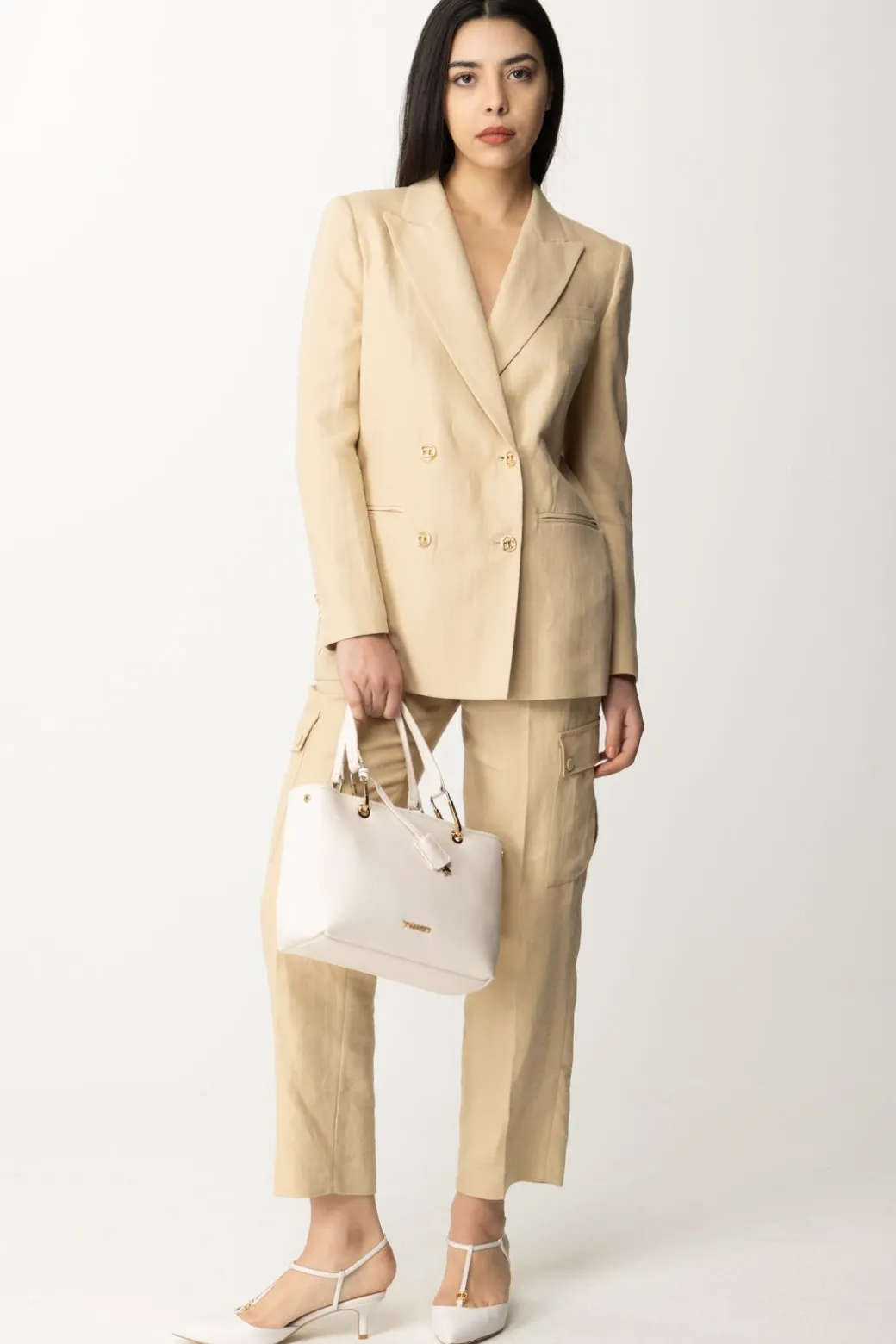 Donna Twin-set Blazer In Lino e Cotone