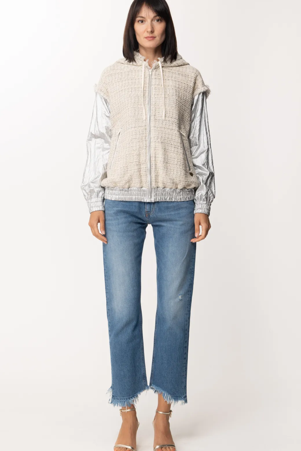 Donna Twin-set Bomber Laminato