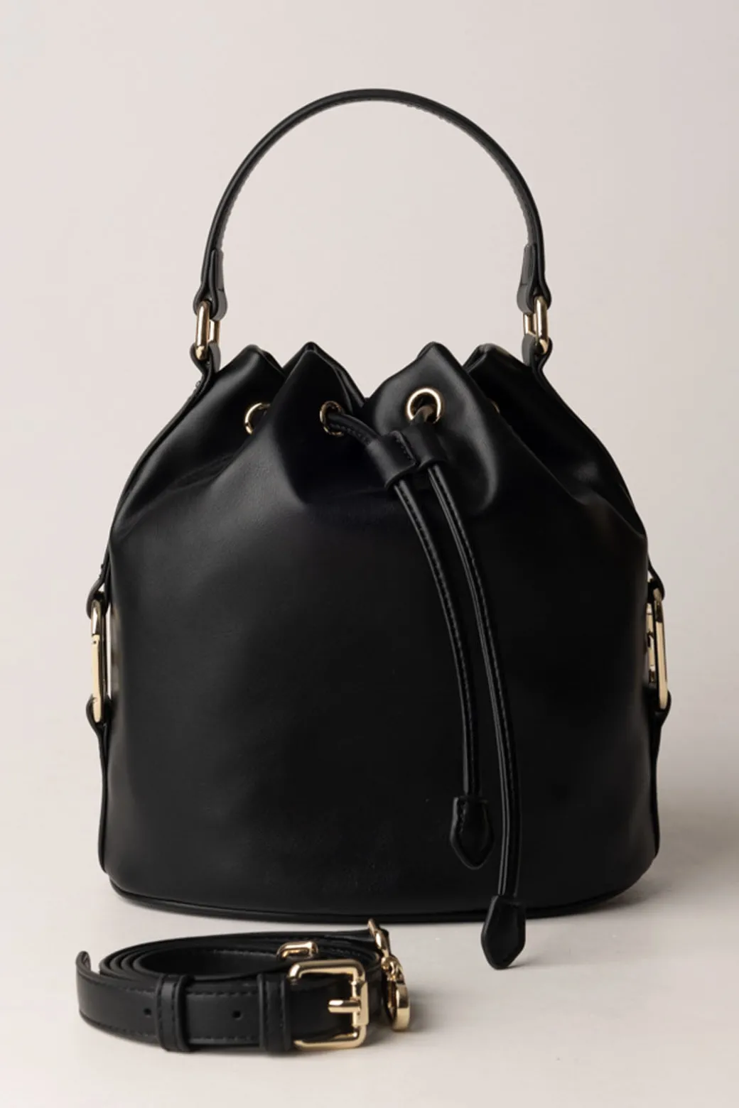 Donna Twin-set Borsa a Secchiello con Fibbie Logate