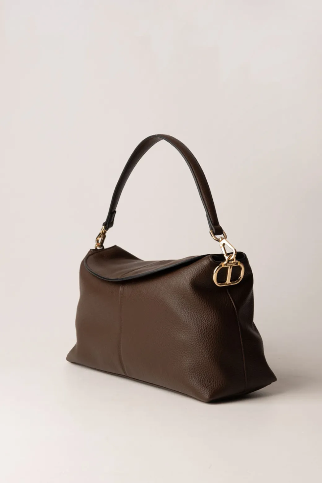 Donna Twin-set Borsa a Secchiello Morbida con Logo