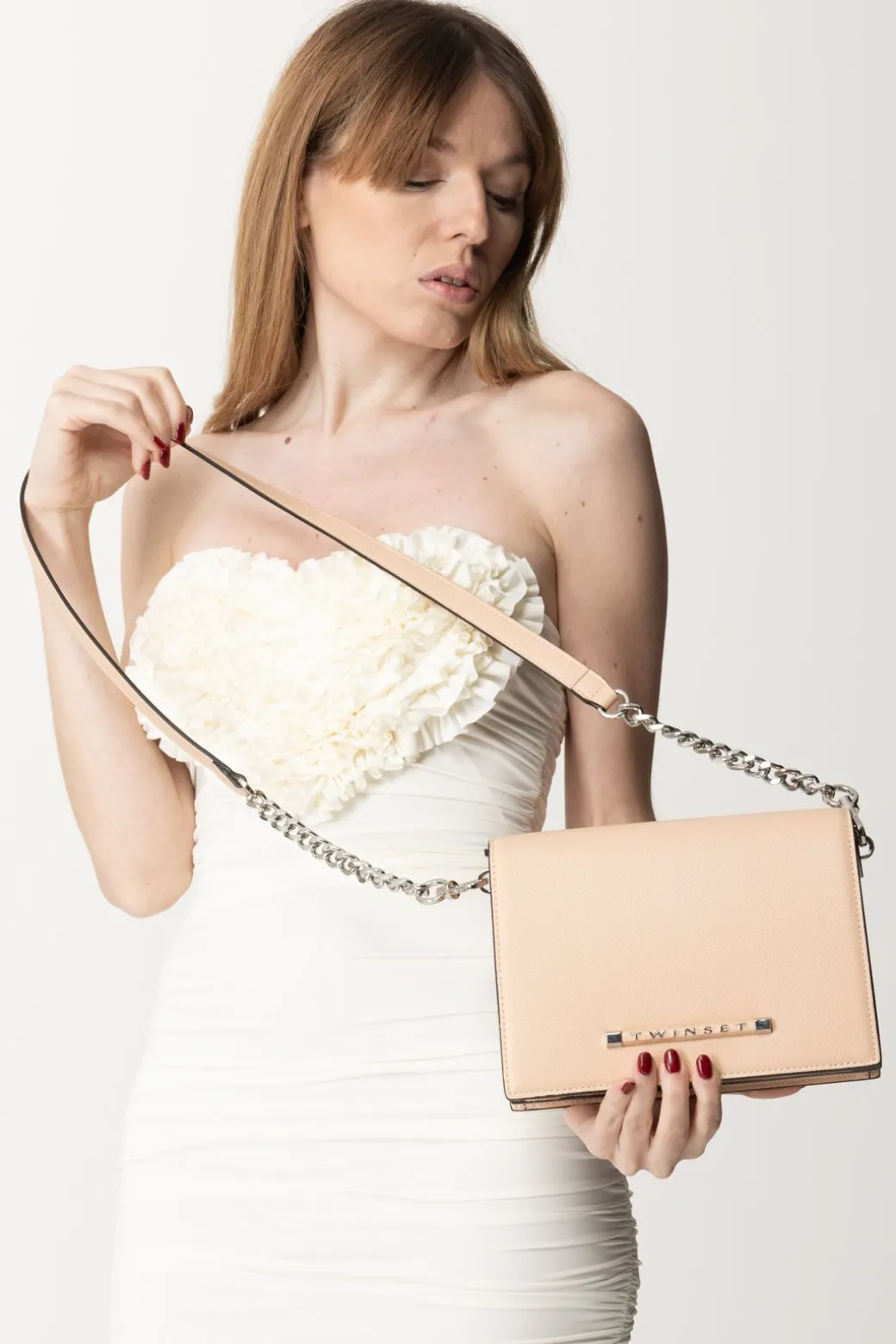 Donna Twin-set Borsa Tote Media con Logo Lettering