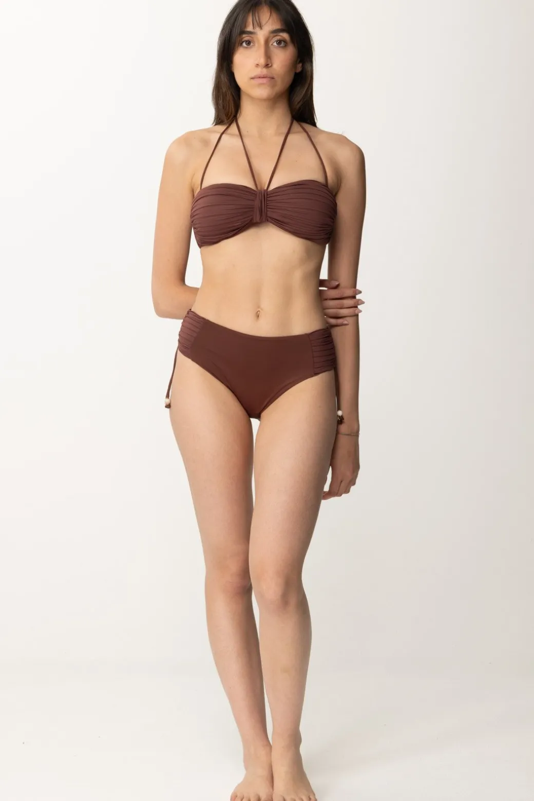 Donna Twin-set Bottom Per Bikini con Coulisse