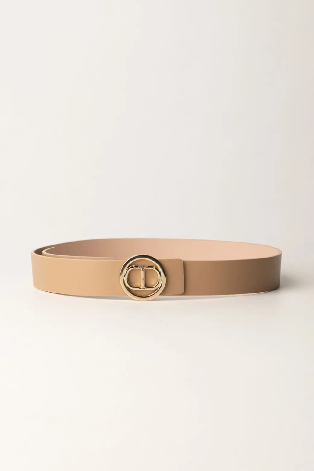 Donna Twin-set Cintura In Similpelle con Logo Oval T