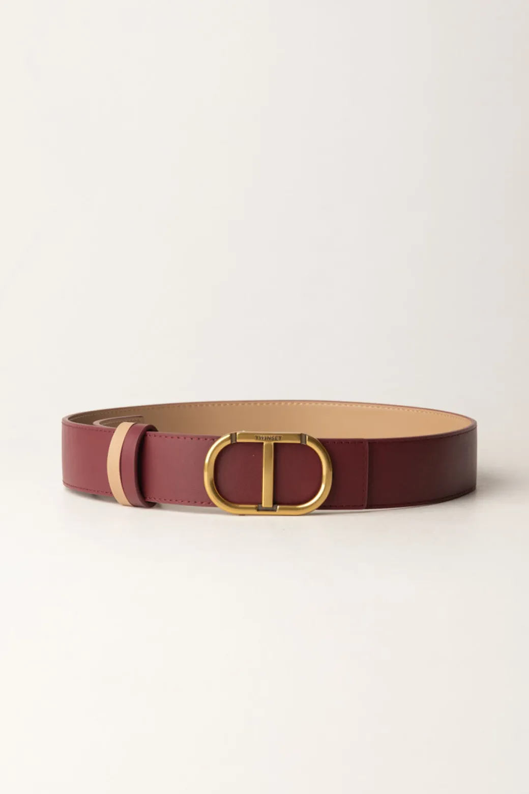 Donna Twin-set Cintura Reversibile con Logo Oval T
