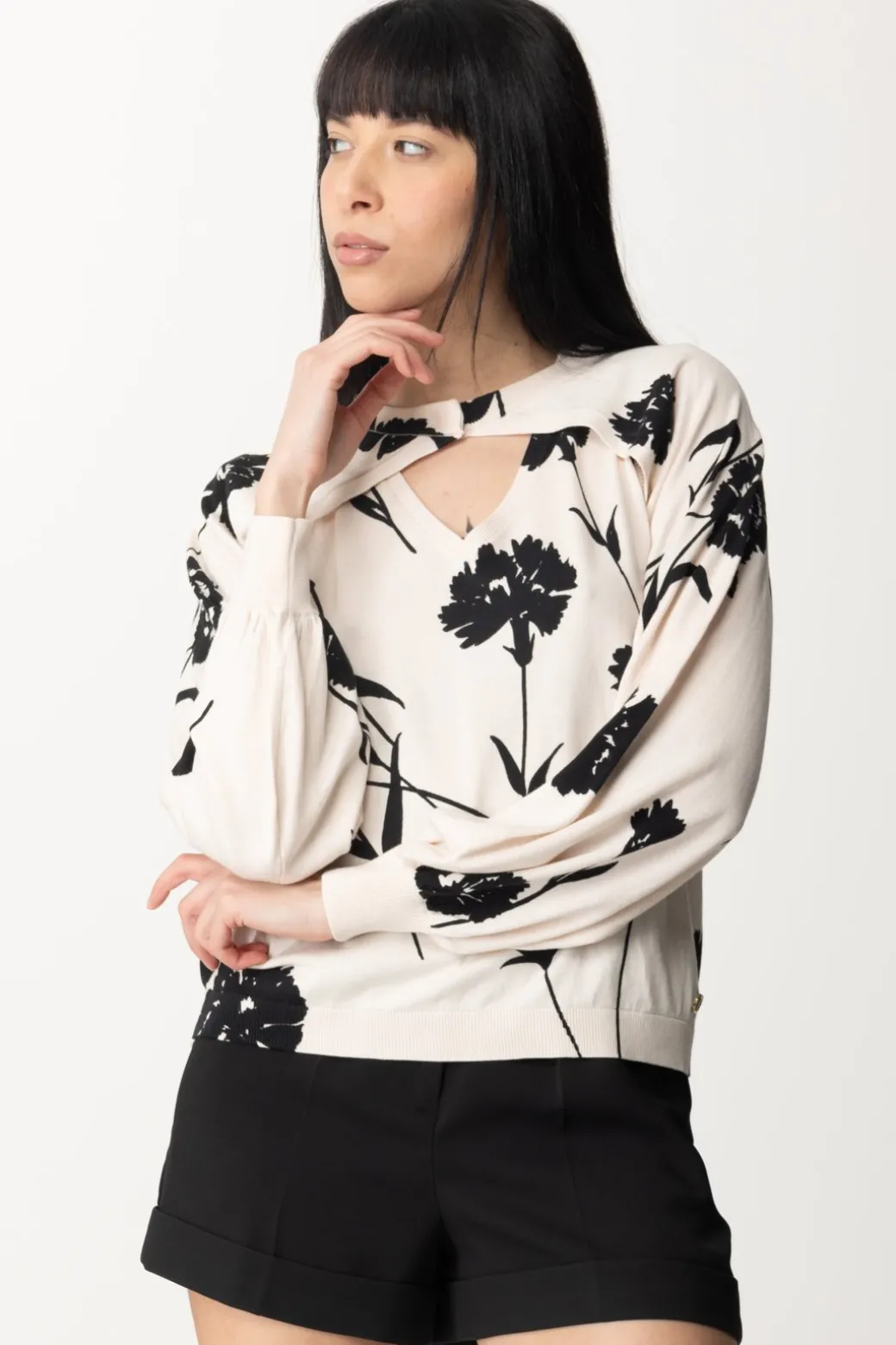 Donna Twin-set Completo Coprispalle e Top Stamapato