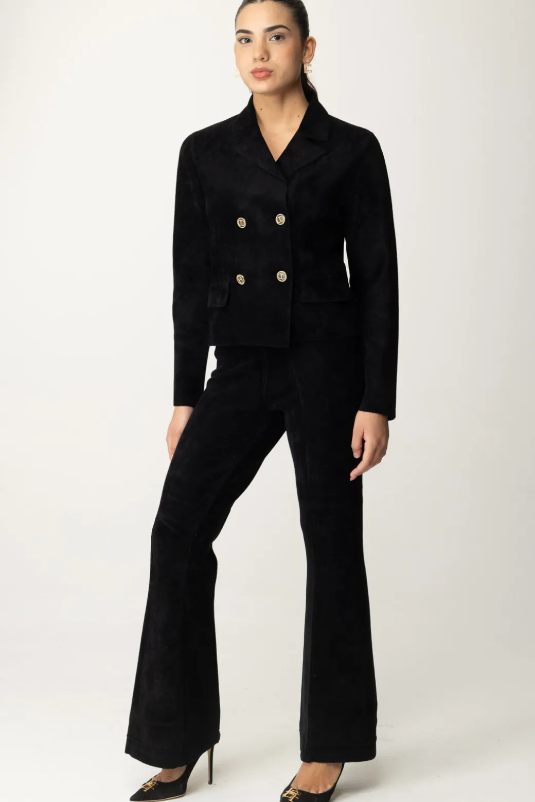 Donna Twin-set Giacca Corta In Maglia con Doppiopetto