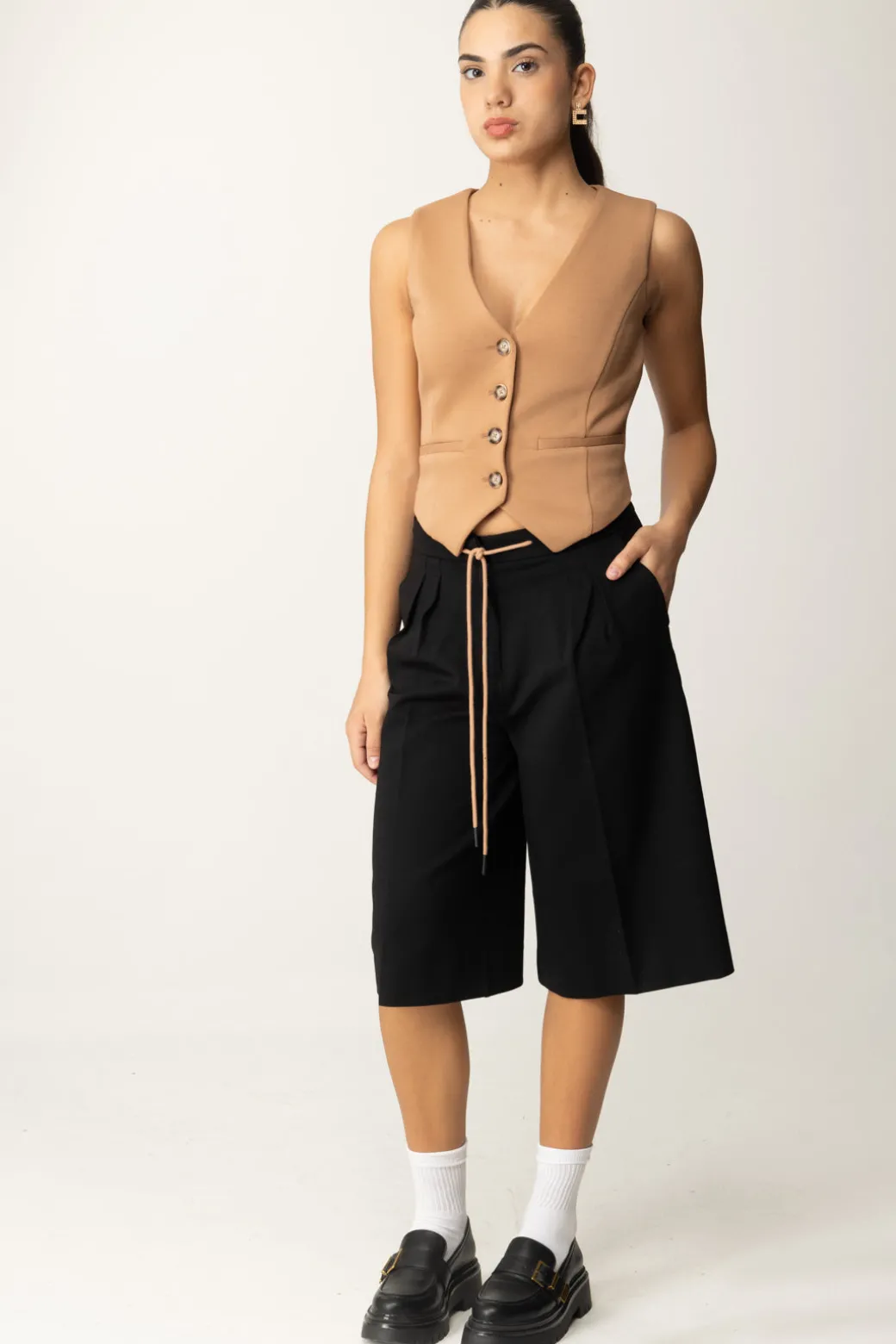 Donna Twin-set Gilet In Tessuto Scuba