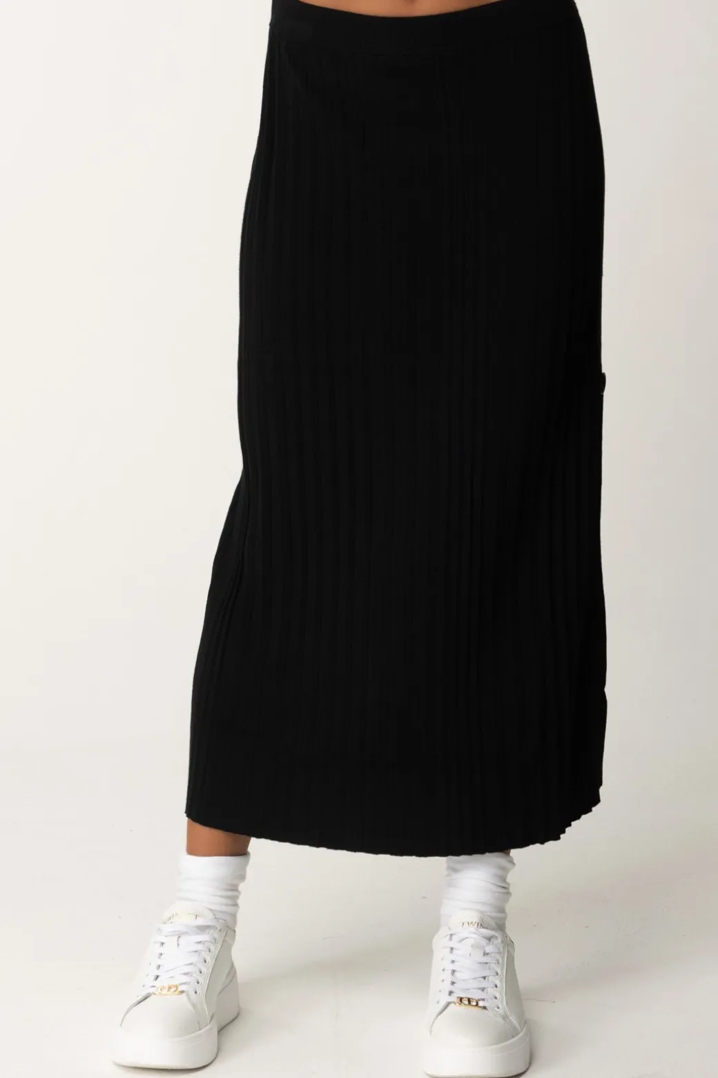 Donna Twin-set Gonna Lunga In Maglia a Coste