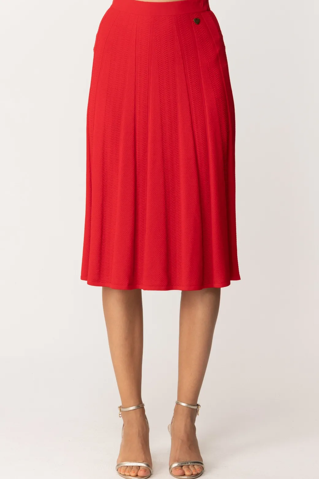 Donna Twin-set Gonna Midi In Maglia Svasata