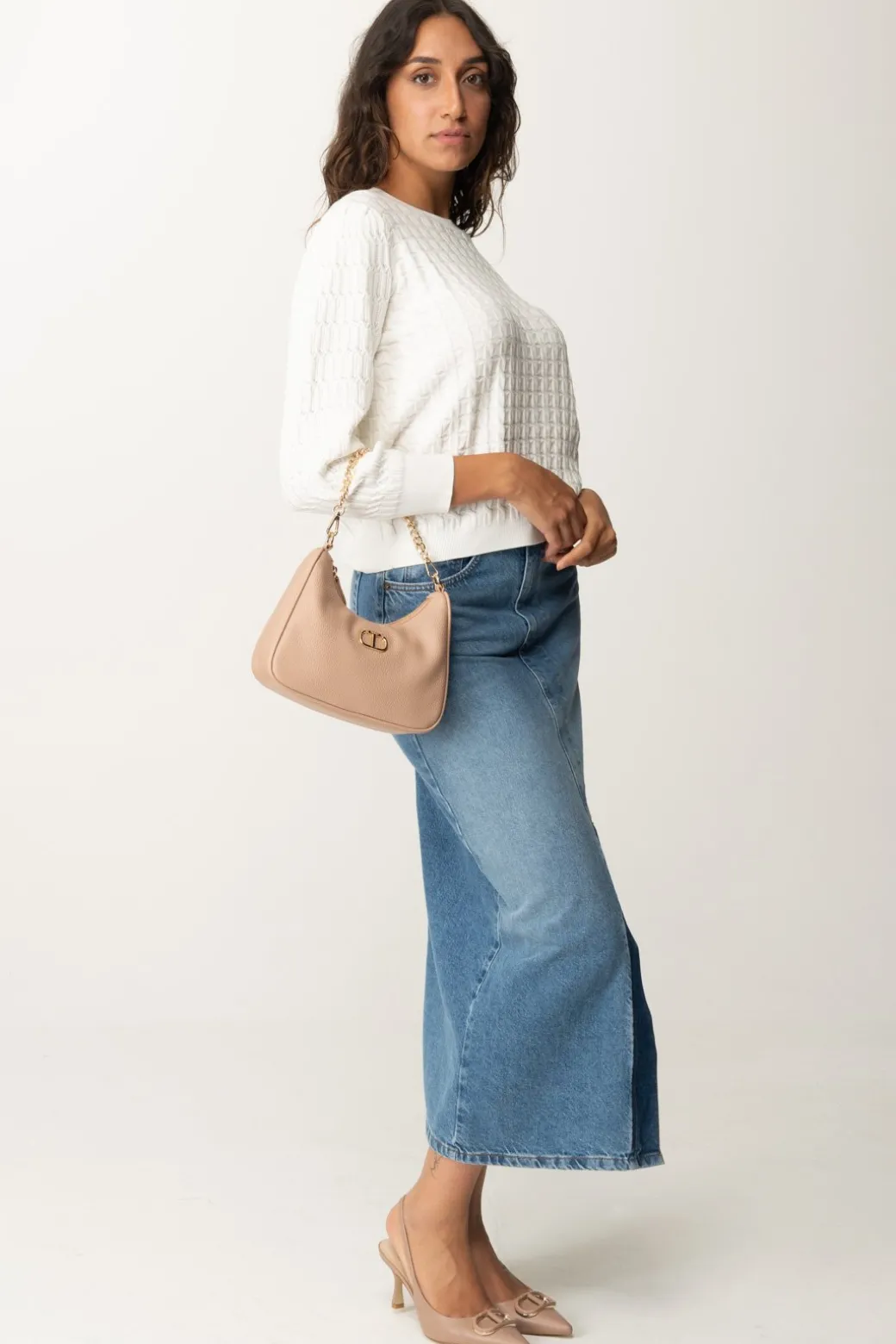 Donna Twin-set Maglia In Mix Di Punti