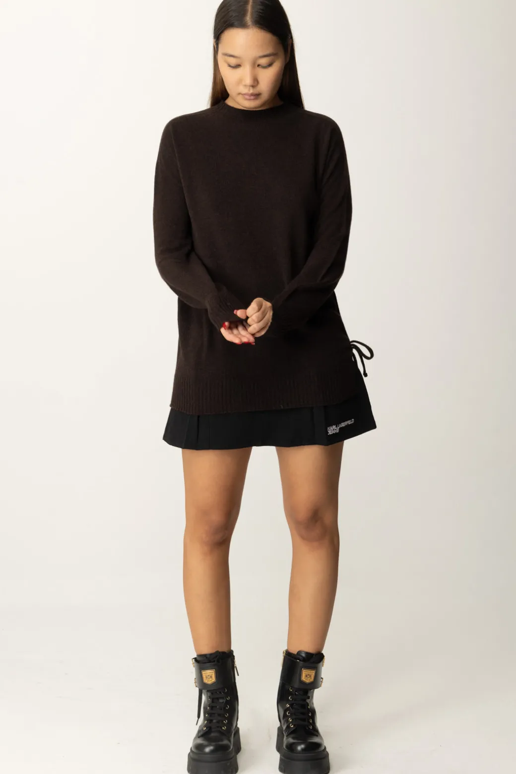 Donna Twin-set Maglione Ampio In Cashmere
