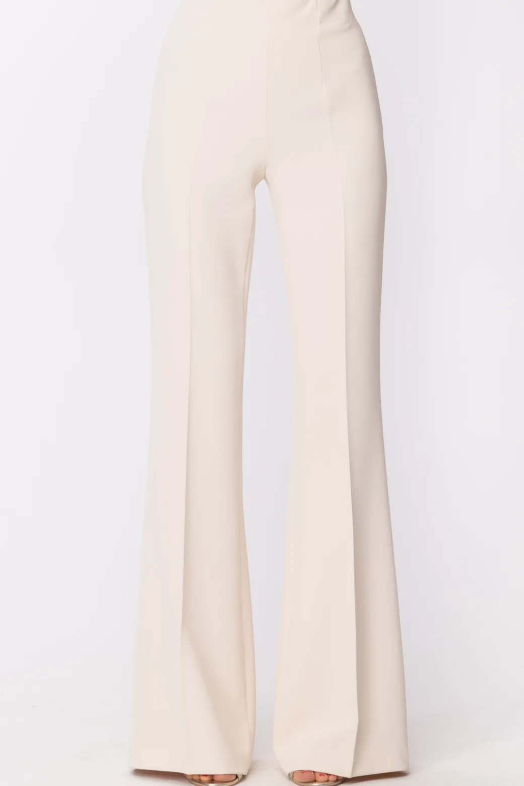 Donna Twin-set Pantaloni a Zampa con Pinces