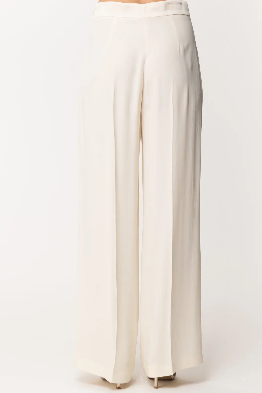 Donna Twin-set Pantaloni Ampi con Risvolto In Raso
