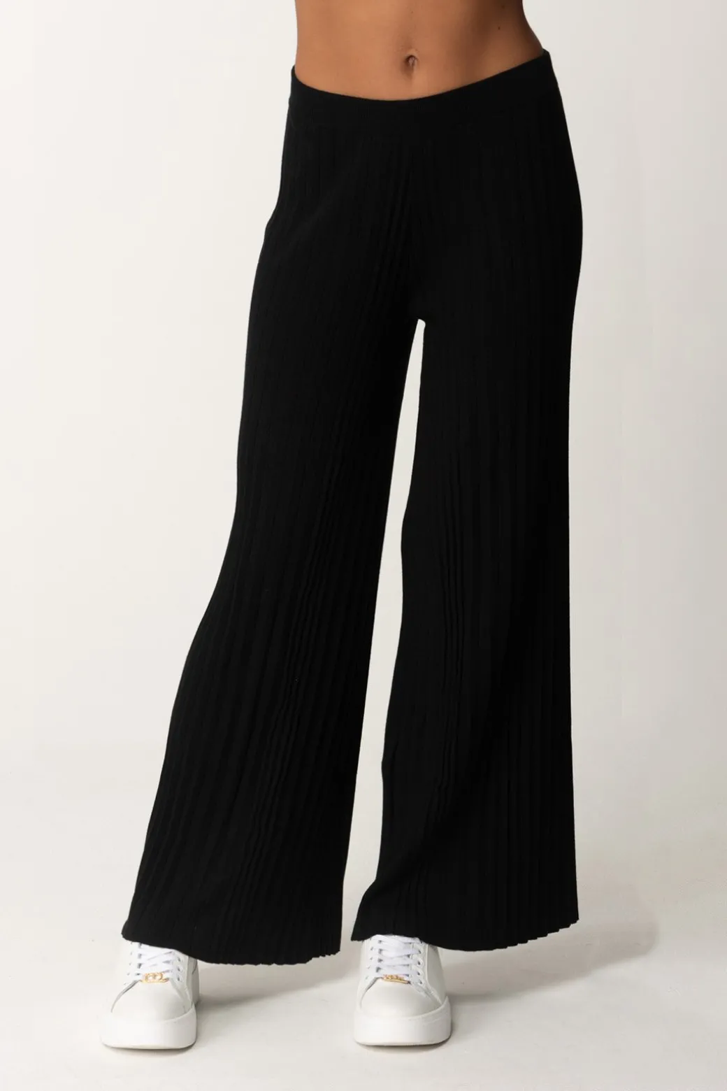 Donna Twin-set Pantaloni In Maglia Plissé