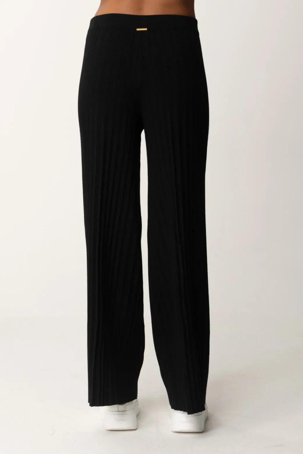 Donna Twin-set Pantaloni In Maglia Plissé
