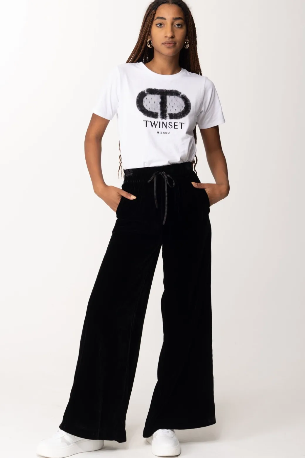 Donna Twin-set Pantaloni In Velluto