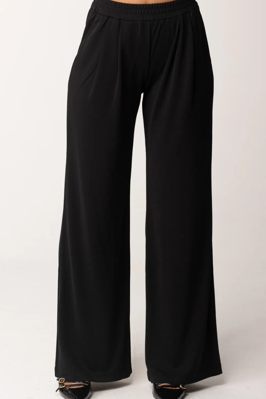 Donna Twin-set Pantaloni Palazzo Elasticizzati