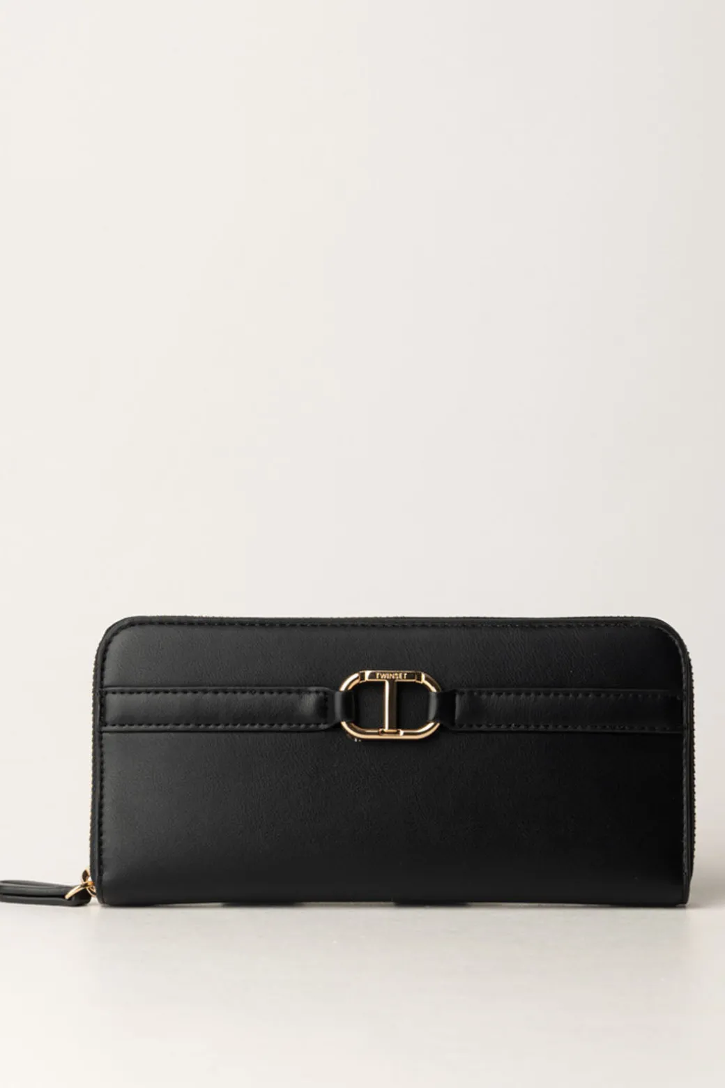 Donna Twin-set Portafogli Zip-around In Similpelle Liscia
